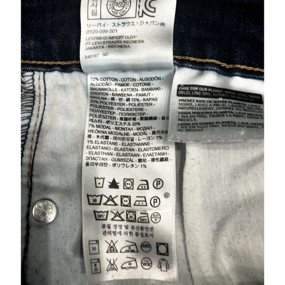 Levis 712 Slim Womens Jeans Dark Wash Size 32Wx32L - Picture 10 of 12